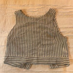 Navy blue striped, LUSH crop top